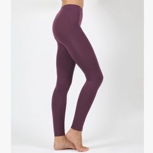 Eggplant High-Waist Leggings, S/M